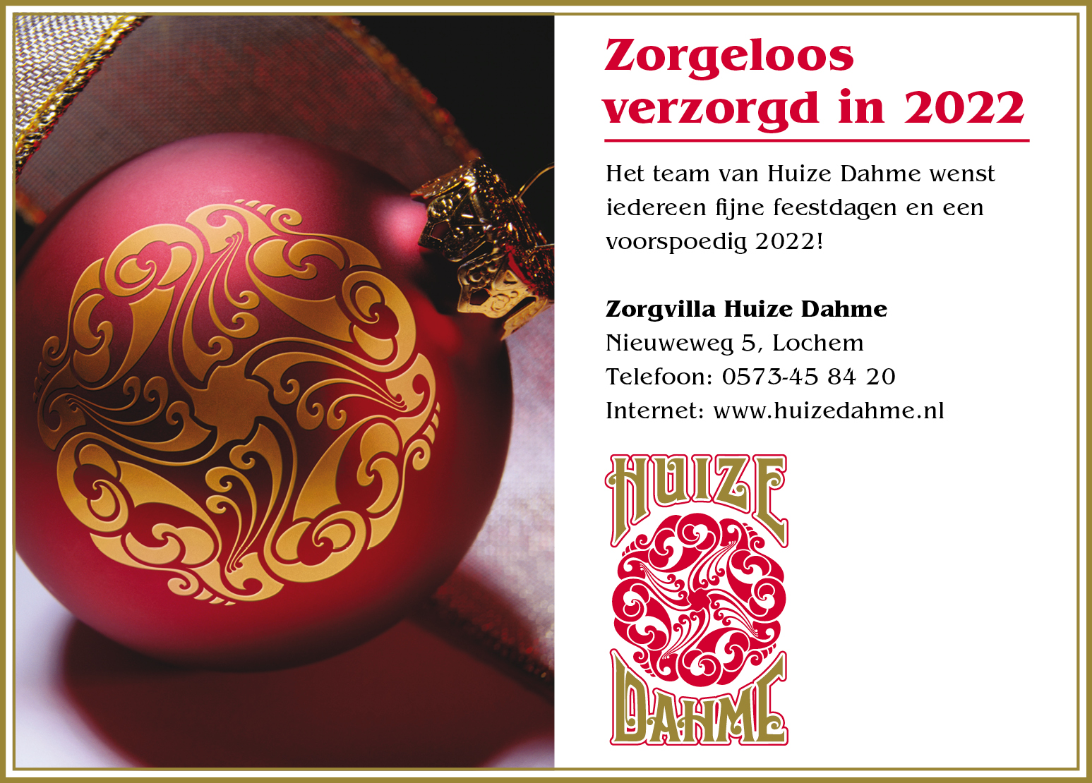 kerstgroet huize ahme
